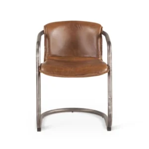 Portofino 22" Dining Chair in Berham Chestnut Leather